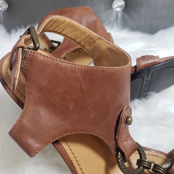 Nine west snooks tan heels leather upper - Picture 7 of 13